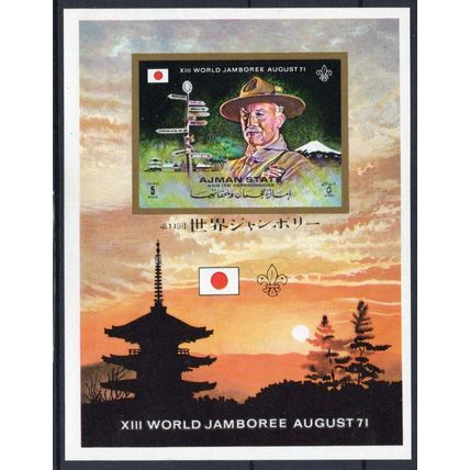 ZAYIX Ajman Block 306 MNH Boy Scouts Lord Baden-Powell Japan 031023SM58