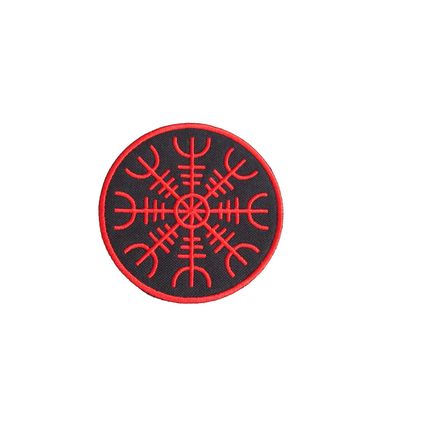 Viking Helm Terror Iron or Sew On Embroidered Patch Badge Logo 7 X 7 CM P356