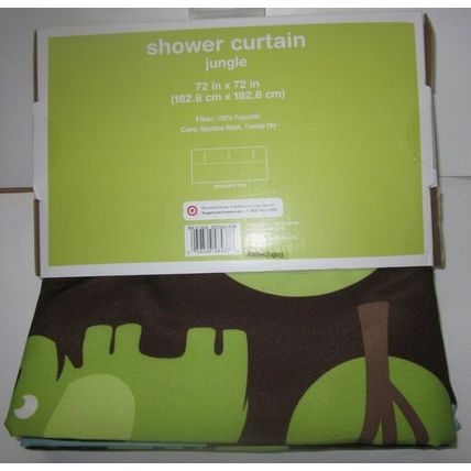 Circo Kids Shower Curtain 72 x 72 monkey giraffe elephant rino lion Jungle