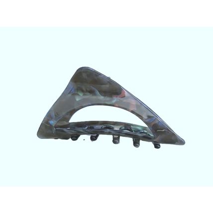 Triangle abalone sea shell effect iridescent hair claw clamp clip