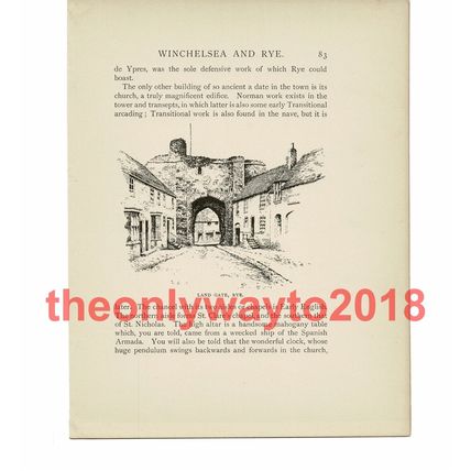 Land Gate, Rye, Sussex, Book Illustration (Print), 1903