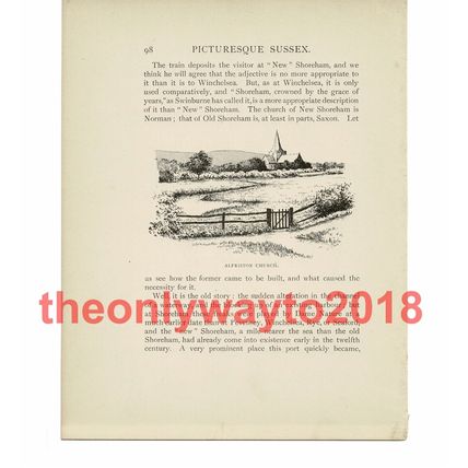 Alfriston Church, Sussex, Book Illustration (Print), 1903