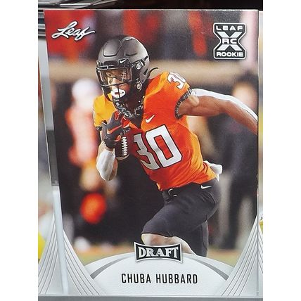 2021 Leaf Draft CHUBA HUBBARD (Oklahoma State/Panthers) Rookie card #16