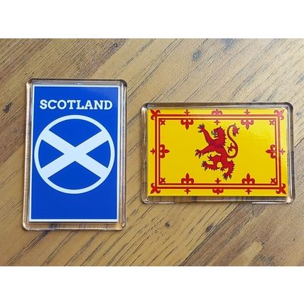 Scotland / Rampant Lion / Tartan Army / Euros themed fridge magnet set