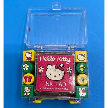 A Rare Sanrio 2001 Hello Kitty Vintage Mini Ink Stamp Set