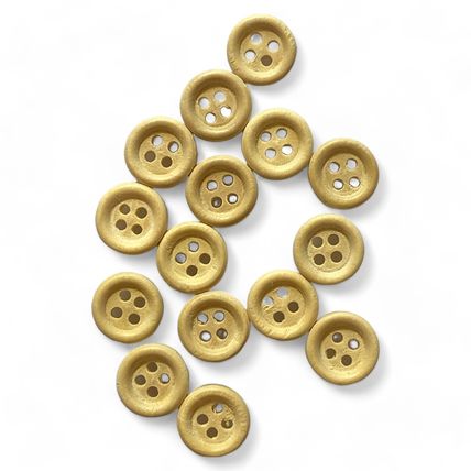 11mm Natural Wooden Buttons Sewing 4-Hole Scrapbooking Round decoration
