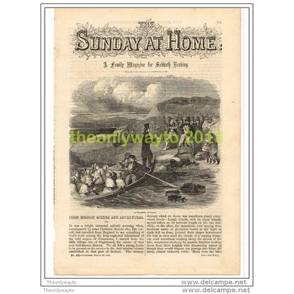 PEACEFUL INVASION OF CONNEMARA, IRELAND, BOOK ILLUSTRATION (PRINT), 1862