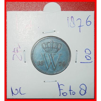 Ⰶ UNCOMMON (1860-1877): NETHERLANDS ★ 1 CENT 1876! HOLDER! ★LOW START★NO RESERVE
