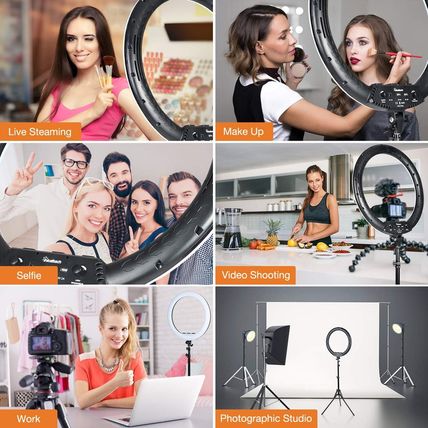 21Inch Ring Light with Tripod and Phone Holder, 3000K-6000K Dimmable Bi-Color LE