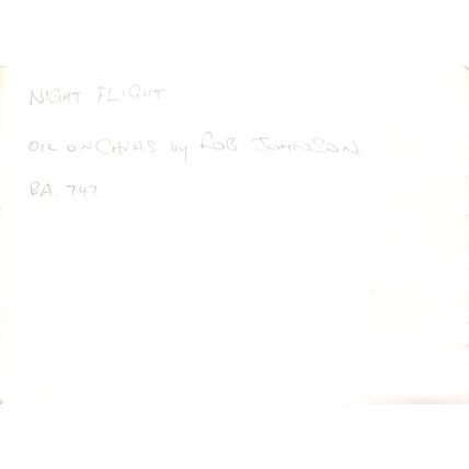 Art card “Night Flight” by Rob Johnson. British Airways Boeing 747