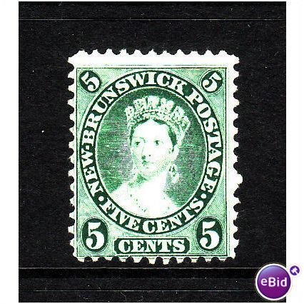 Canada New Brunswick 1860 SG 14 5c Yellow Green m mint