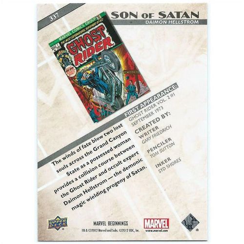 2012 Marvel Beginnings 2 - #337 - Son of Satan