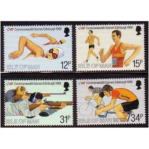 1986 Isle of MAN 297-300 Mint NH Commonwealth games set of 4
