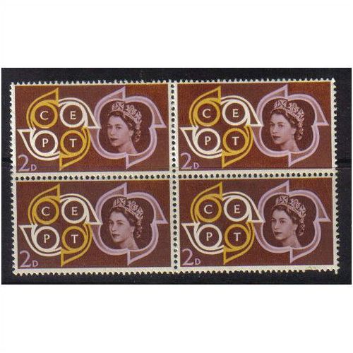 1961 GB CEPT 2D BLOCK MNH SG 626