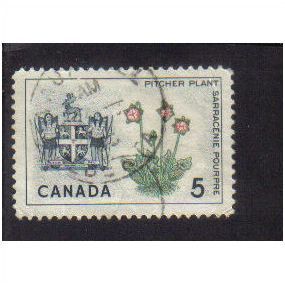 1964 canada provinvcial badge newfoundland 5c f/u sg552