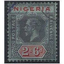 Nigeria 1925 SG27 2/6d Black & Red/Blue Fine Used . .