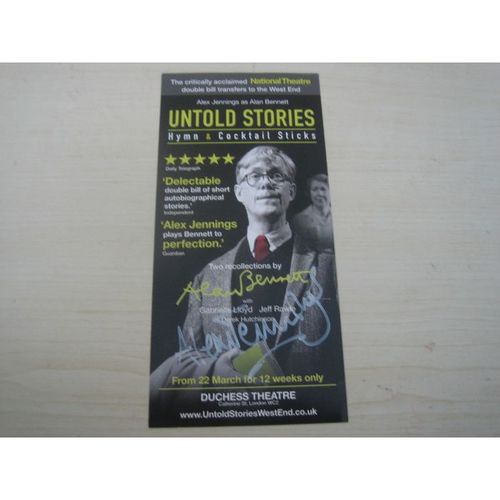 Alex Jennings (Alan Bennett Untold Stories - flyer) hand signed RARE *FREE POST*