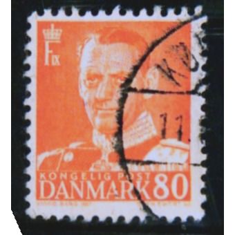 DENMARK 1948 SG 373a 80 ORE ORANGE FINE USED #