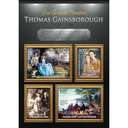 CENTRAL AFRICA 2013 SHEET MNH THOMAS GAINSBOROUGH ART PAINTINGS ARTE PINTURAS 1A