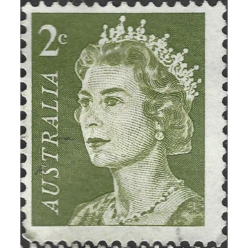 AUSTRALIA, Queen Elizabeth II, olive 1966, 2c, #2