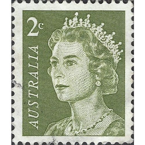 AUSTRALIA, Queen Elizabeth II, olive 1966, 2c, #3