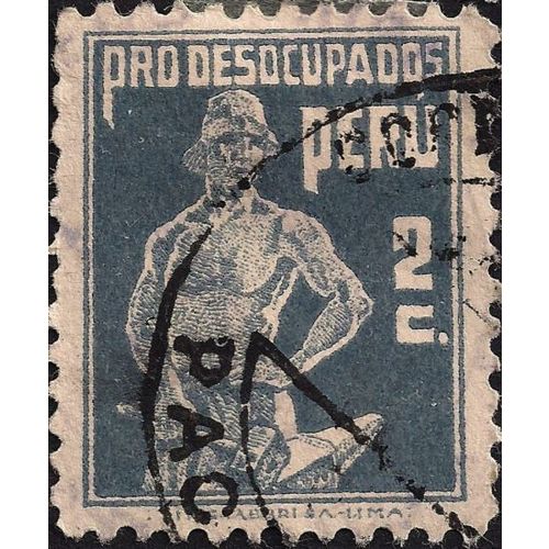 PERU, Pro desocupados Herrero, blue 1934, 2c