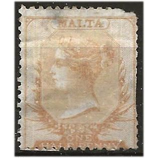 Malta 1861 SG2 1/2d Brown-Orange Cat £850.00 Mounted Mint FILLER .. ..