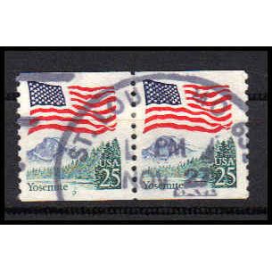 Used 2280a 25c U.S. Flag Very Fine CNP Left 3 PA1048