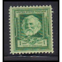 864 1c Henry Longfellow Fine MNH KA2551