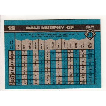 1990 Bowman Dale Murphy baseball card 19