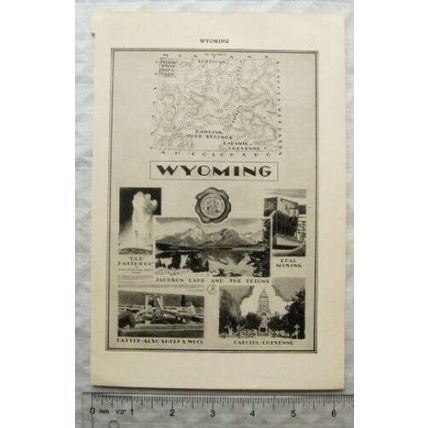 Vintage illustrations: Wyoming