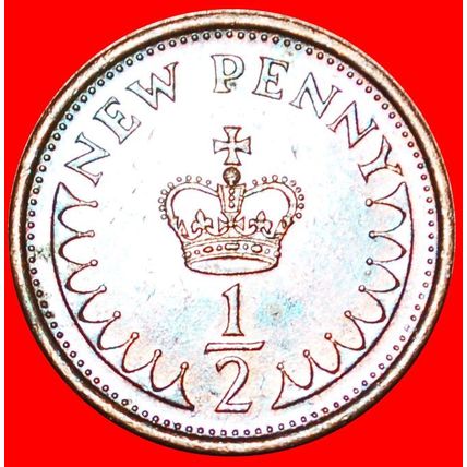 CROWN (1971-1984): GREAT BRITAIN★HALF NEW PENNY 1981 ★LOW START★NO RESERVE