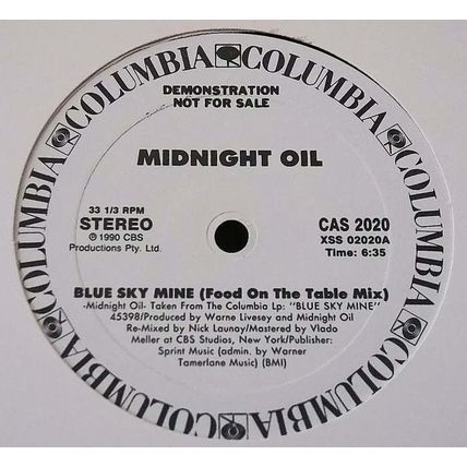 Midnight Oil - Blue Sky Mine Vinyl 12 Promo