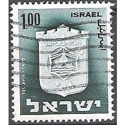 Israel 1965 Michel 338X O Cote (2007) 1.00 € Armoirie Tel Aviv - Yafo