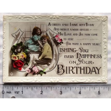 vintage postcard Wishing You Every Happiness On Your Birthday