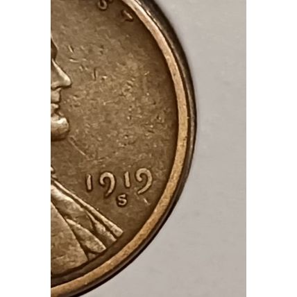 1- 1919 S ( CIRCULATED-G04 ) LINCOLN WHEAT EAR ONE CENT.