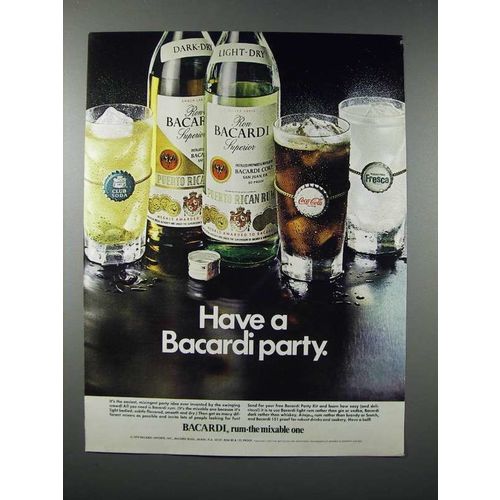 1970 Bacardi Rum Ad - Have a Party