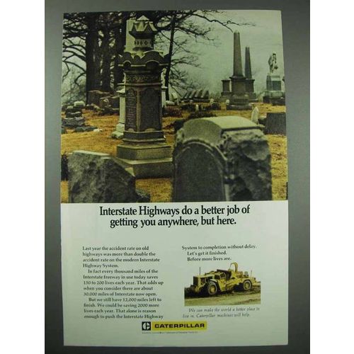 1971 Caterpillar Ad - Highways Get You Anywhere