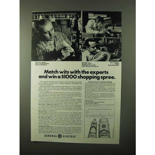 1971 G.E. Silicone Seal & Silicone Lubricant Ad