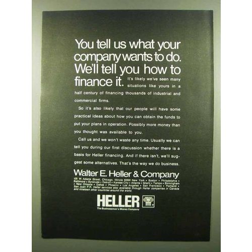 1974 Walter E. Heller & Company Ad - How To Finance
