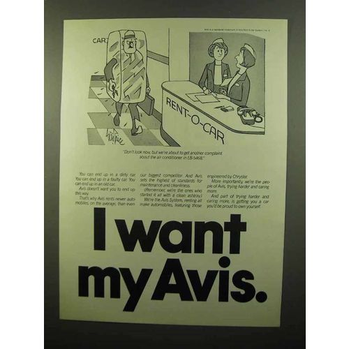1975 Avis Car Rental Ad - My Avis