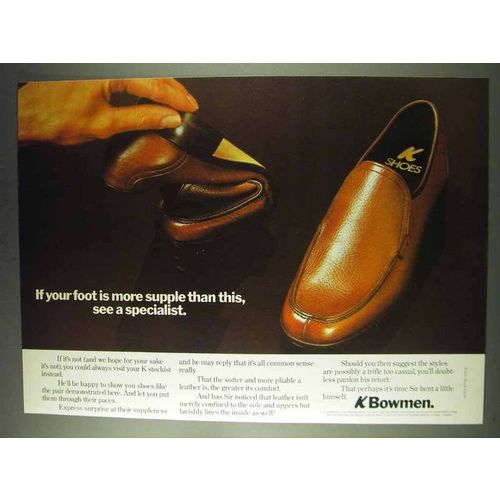 1978 K Bowmen Flight Shoe Ad - More Supple