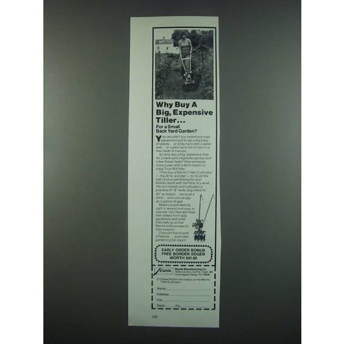 1984 Mantis Tiller/Cultivator Ad - Why Buy Big