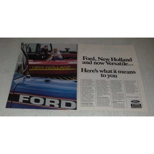 1987 Ford New Holland Tractors Ad - Now Versatile