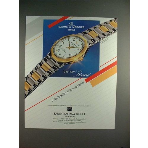 1988 Baume & Mercier Riviera Watch Ad - Independence!