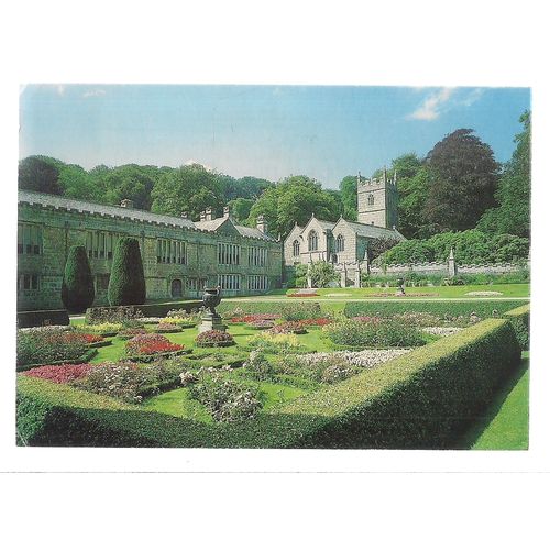LANHYDROCK HOUSE, near BODMIN, CORNWALL vintage used postcard 1986 postmark =