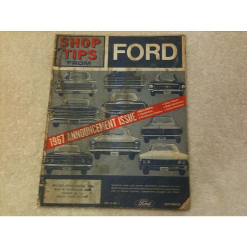 1967 " Shop Tips from Ford" publication for Ford mechanics service