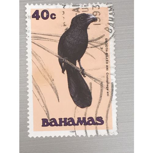 Bahamas QEII 1991 Birds 40c Smooth Billed Ani Used SG 898 Sc 715 postage stamp