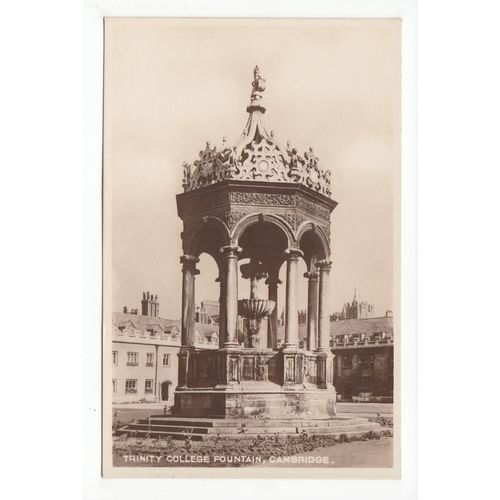Trinity College Fountain Cambridge Postcard