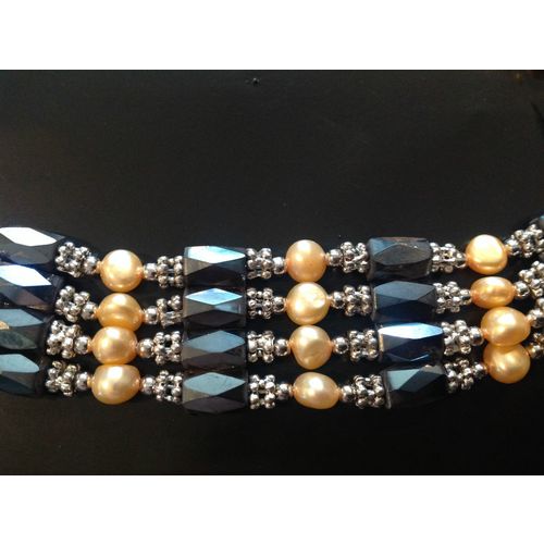 Magnetic Gemstone & Crystal Bracelet / Necklace 39" long Brand New